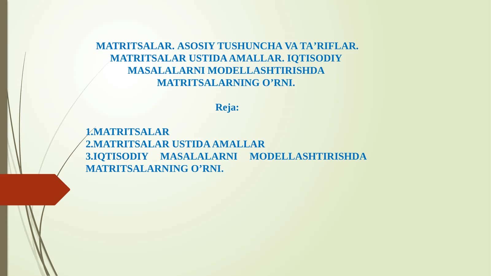MATRITSALAR 1