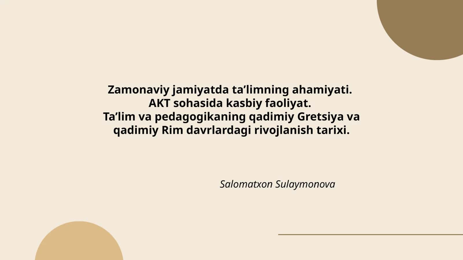 Ta’lim va pedagogikaning qadimiy Gretsiya va qadimiy Rim davrlardagi rivojlanish tarixi 1