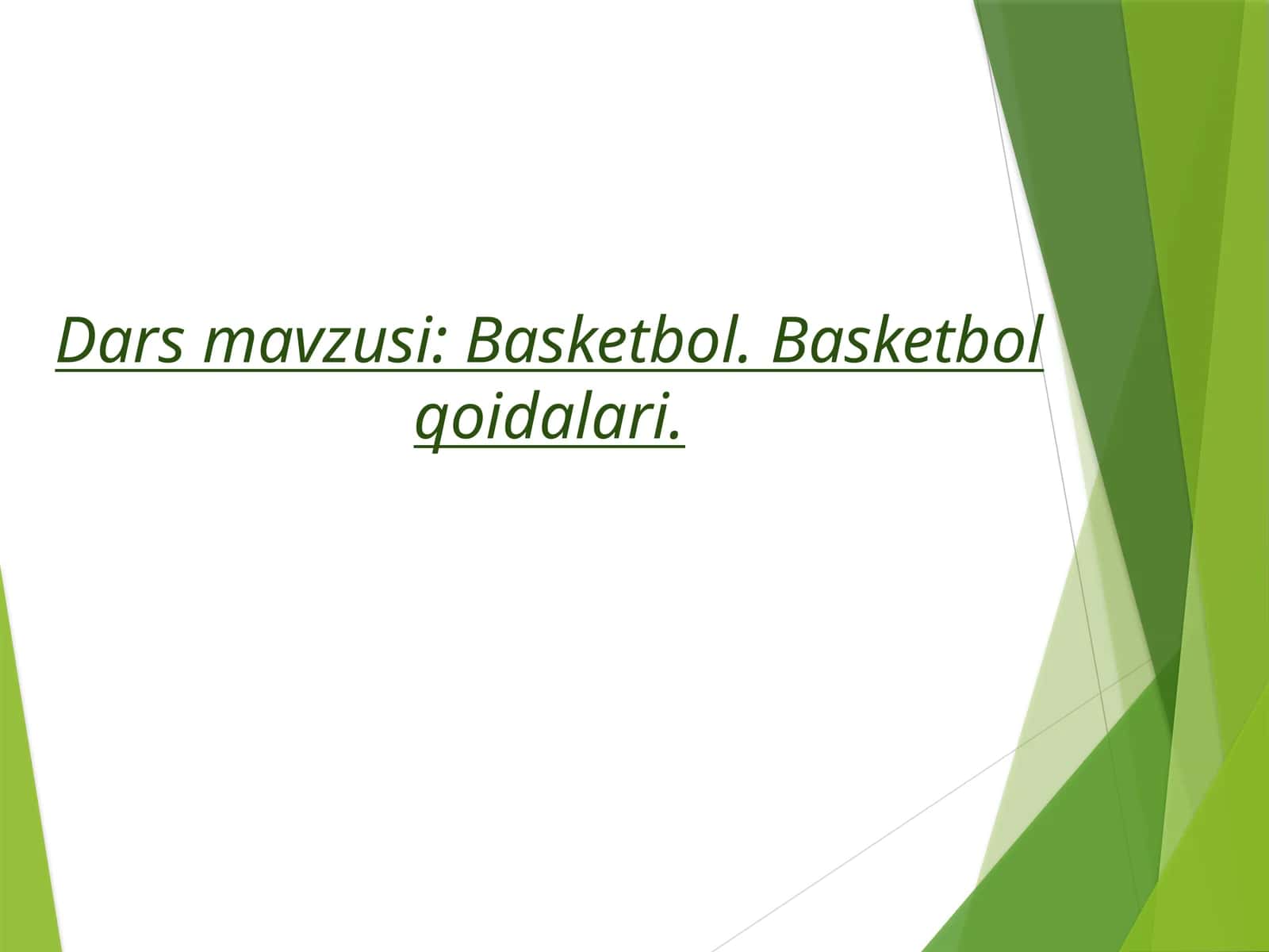 Basketbol.Basketbol qoidalari 1