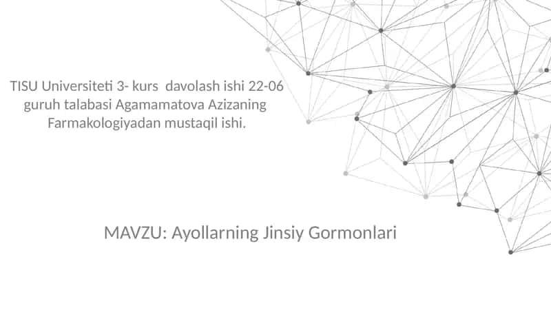 Ayollarning Jinsiy Gormonlari 1