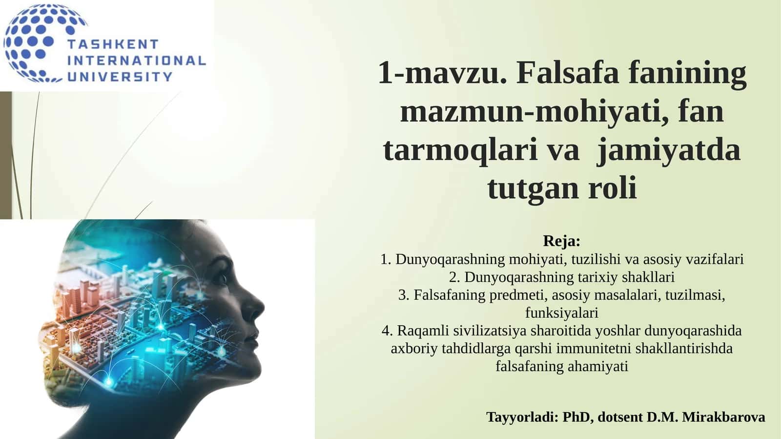 Falsafafanining mazmun-mohiyati, fantarlar va jamiyatda tutgan roli 1
