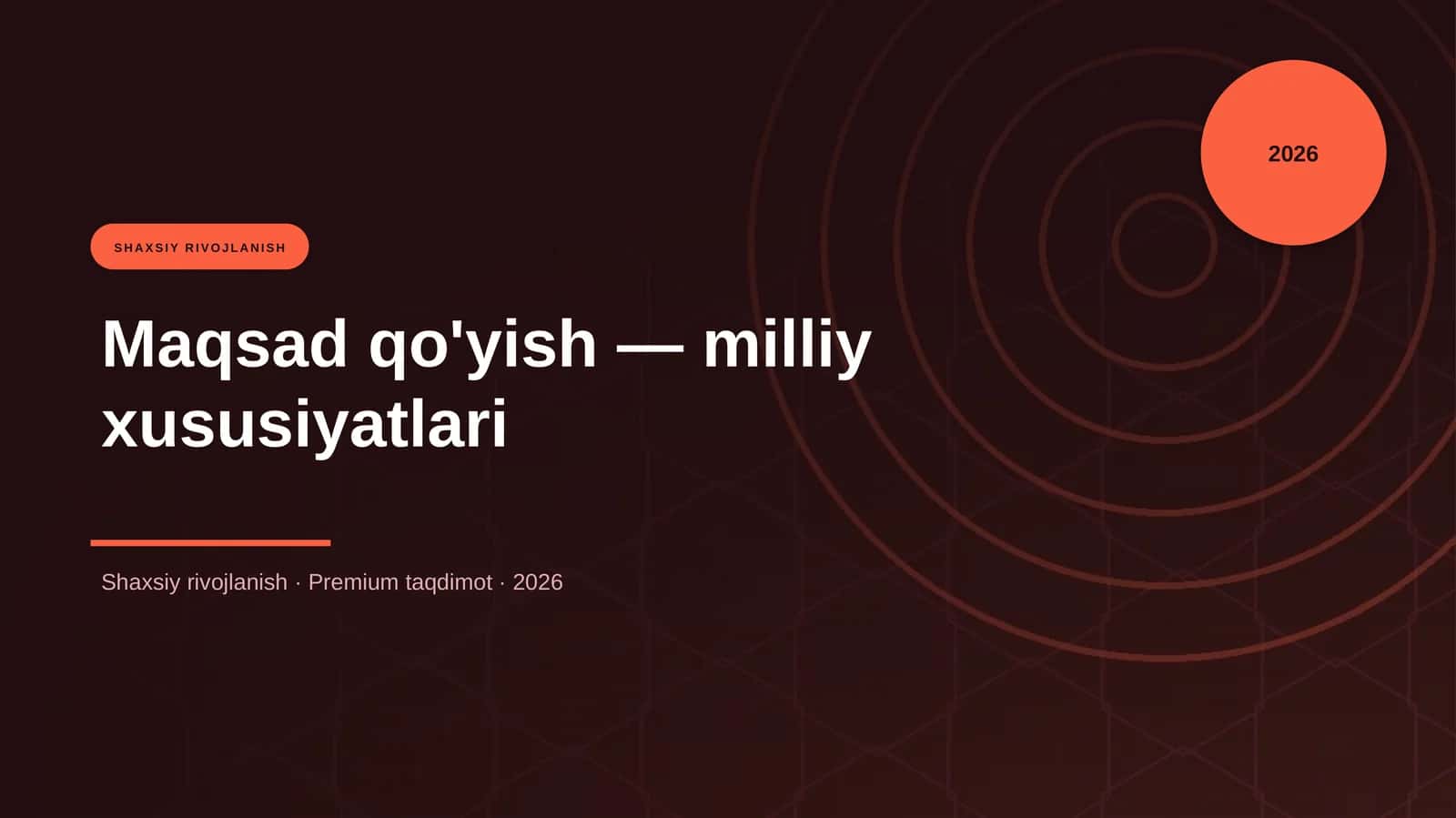Maqsad qo'yish — milliy xususiyatlari 1
