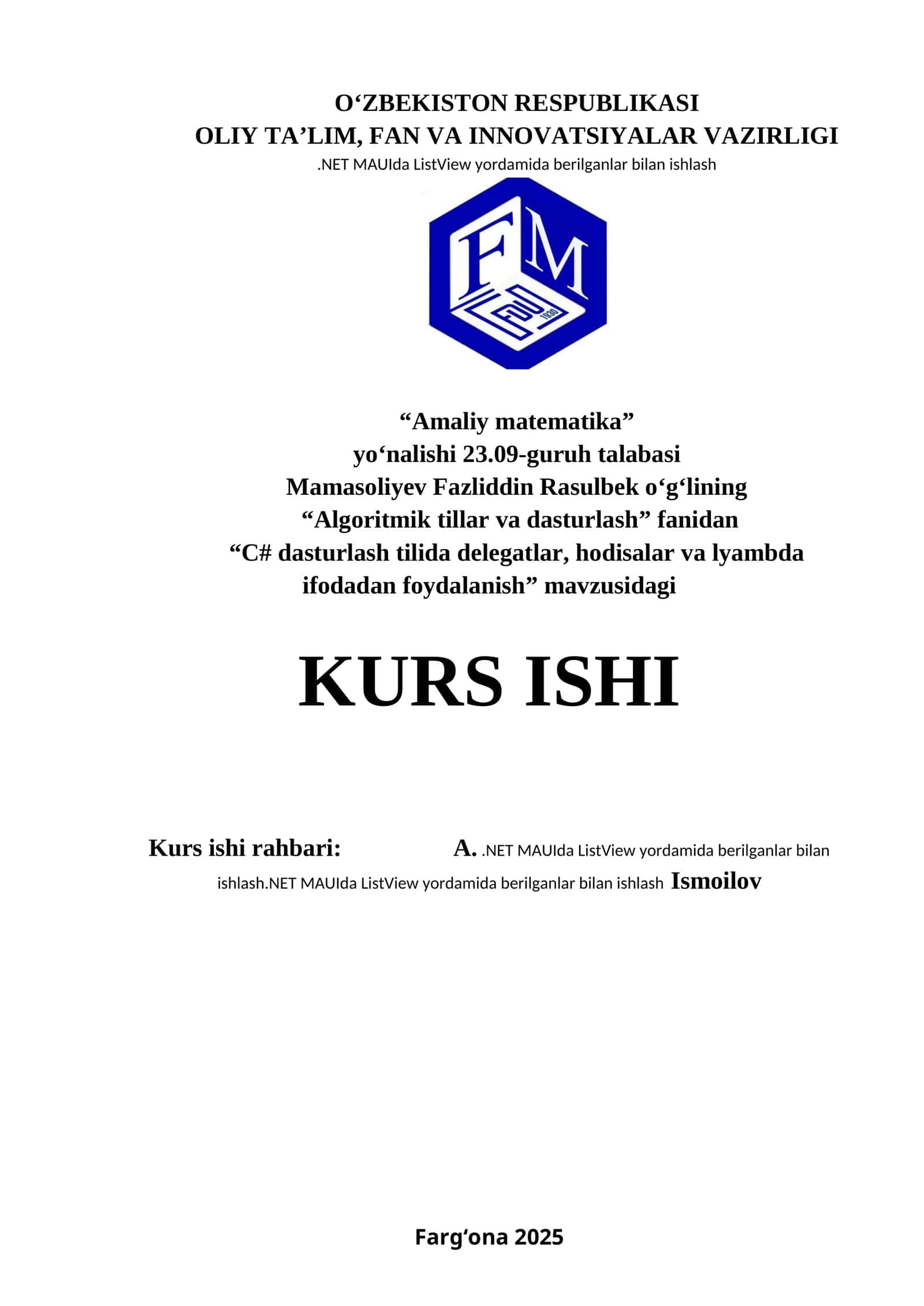 C# dasturlash tilida delegatlar, hodisalar va lyambda ifodadan foydalanish 1