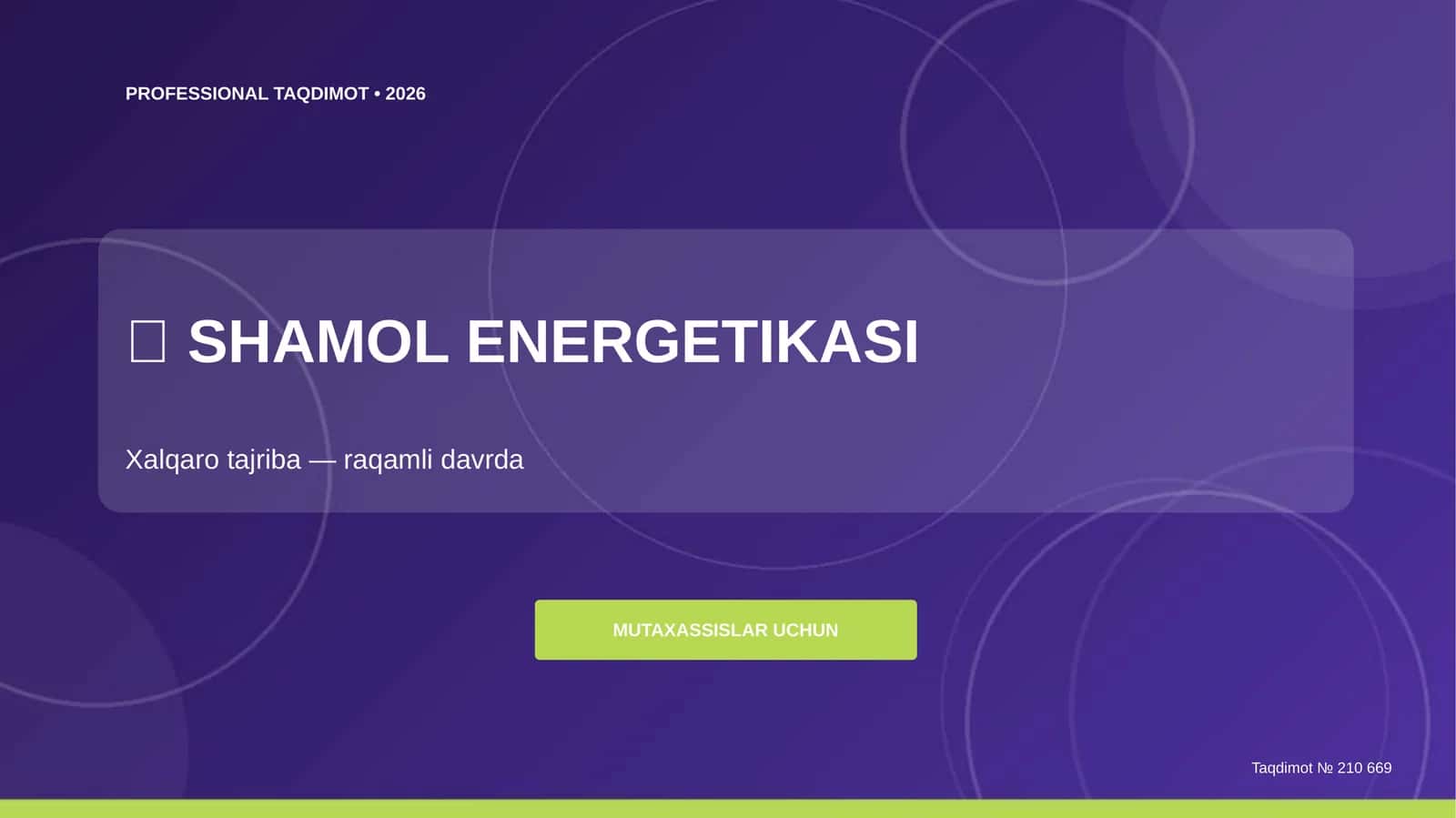 SHAMOL ENERGETIKASI 1