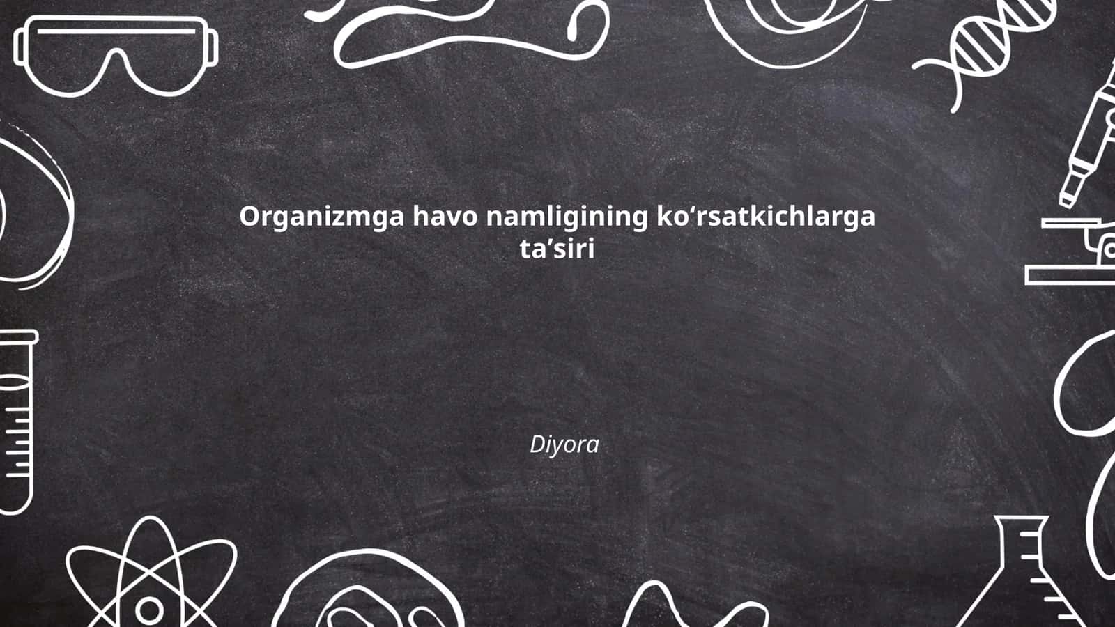 Havo Namligining Organizmga Ta'siri 1