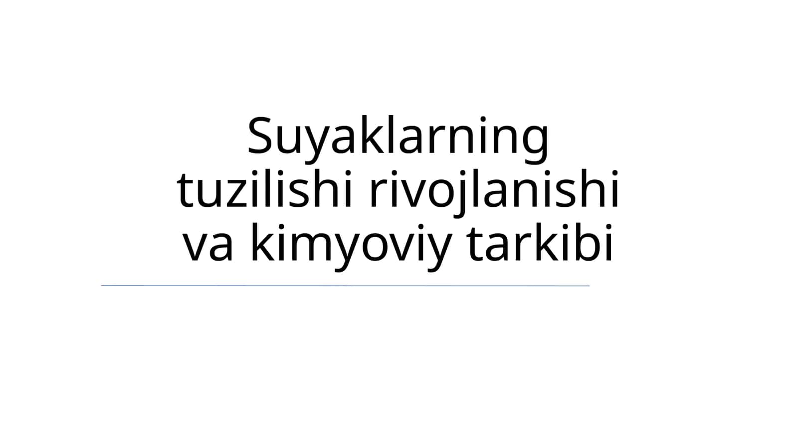 Suyaklarning tuzilishi rivojlanishi va kimyoviy tarkibi 1