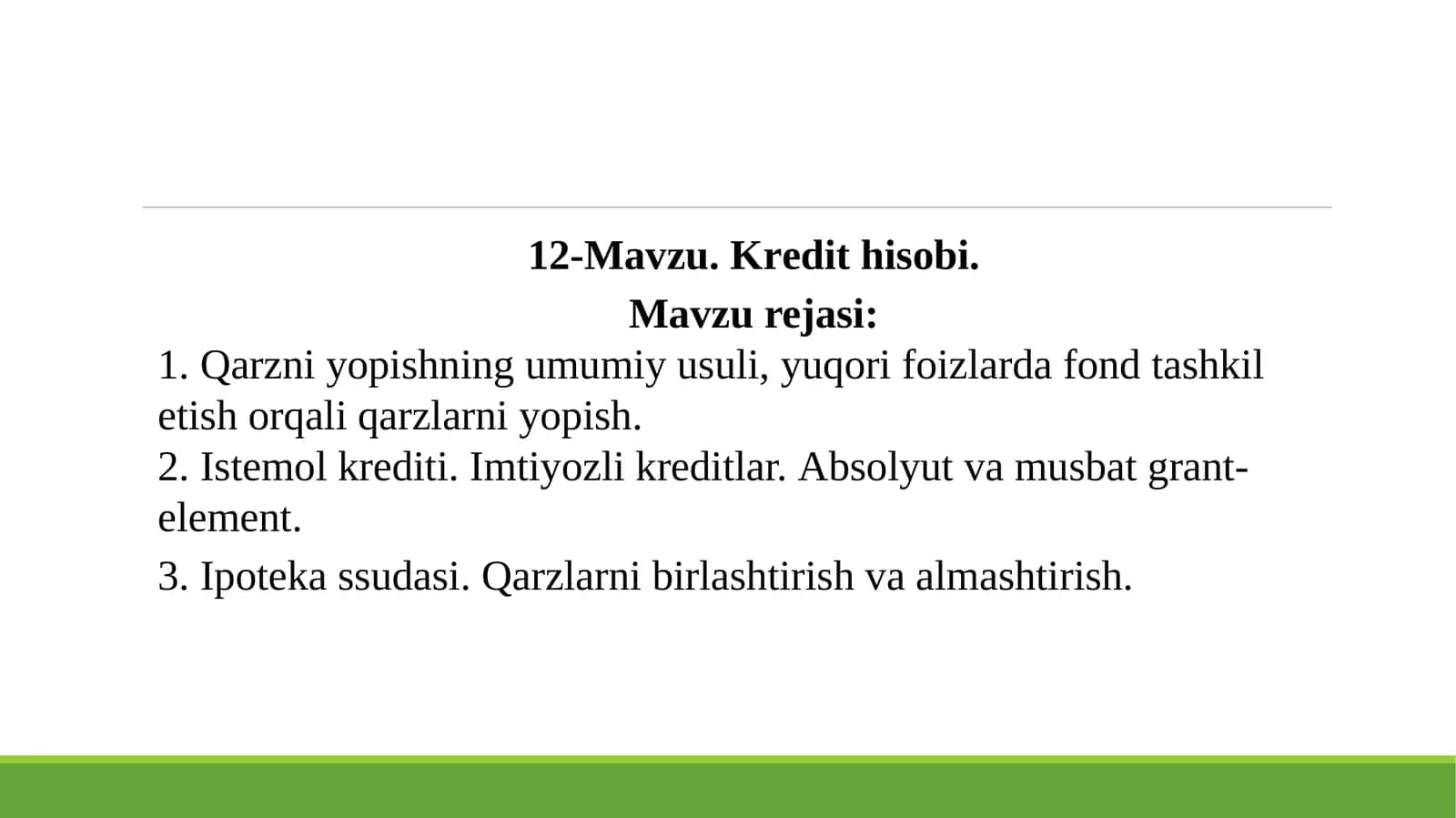Krеdit hisоbi 1