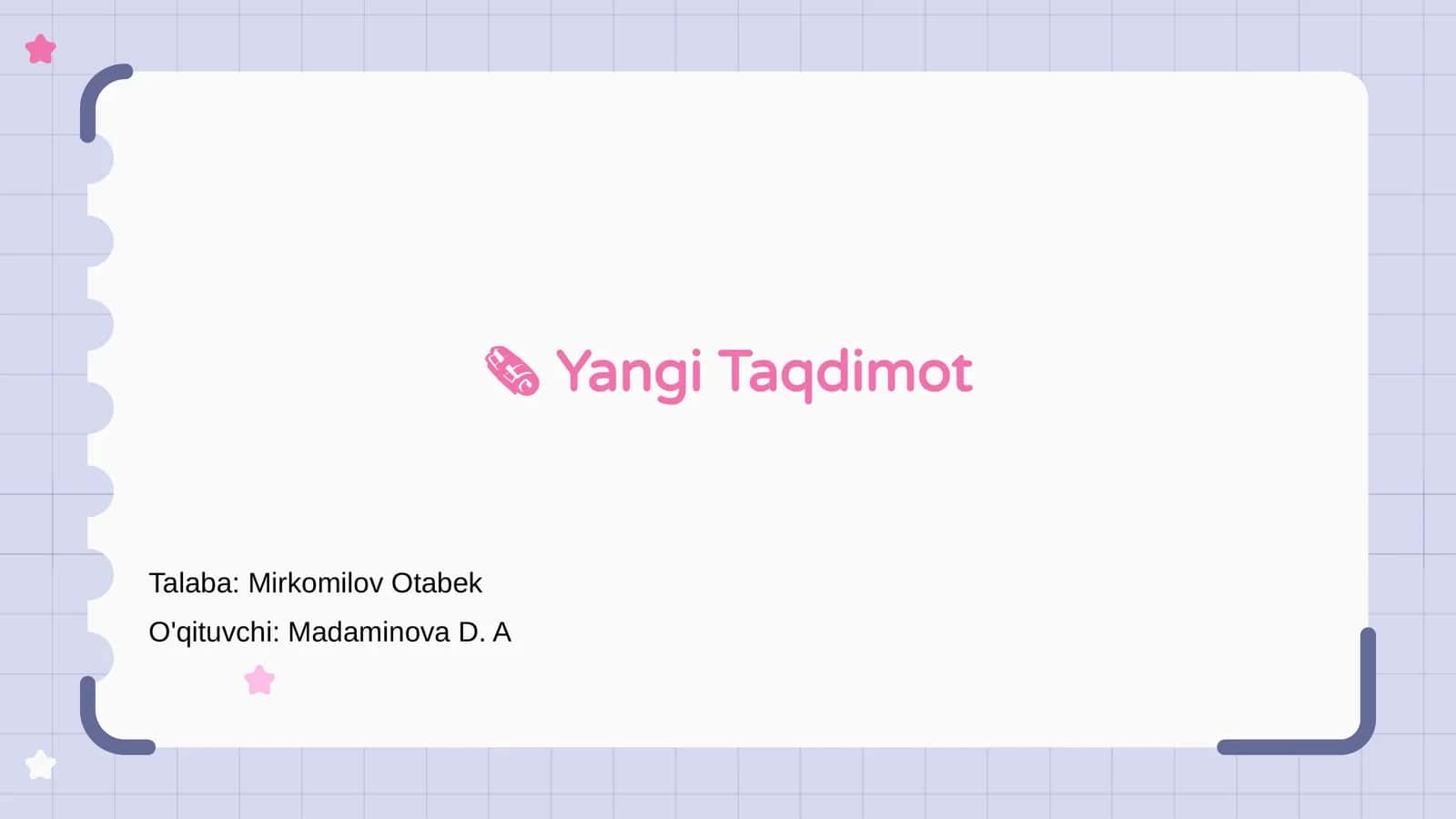 Yangi Taqdimot 1