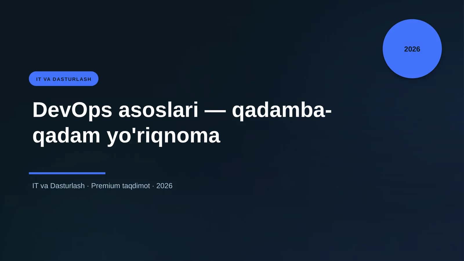 DevOps asoslari — qadamba-qadam yo'riqnoma 1