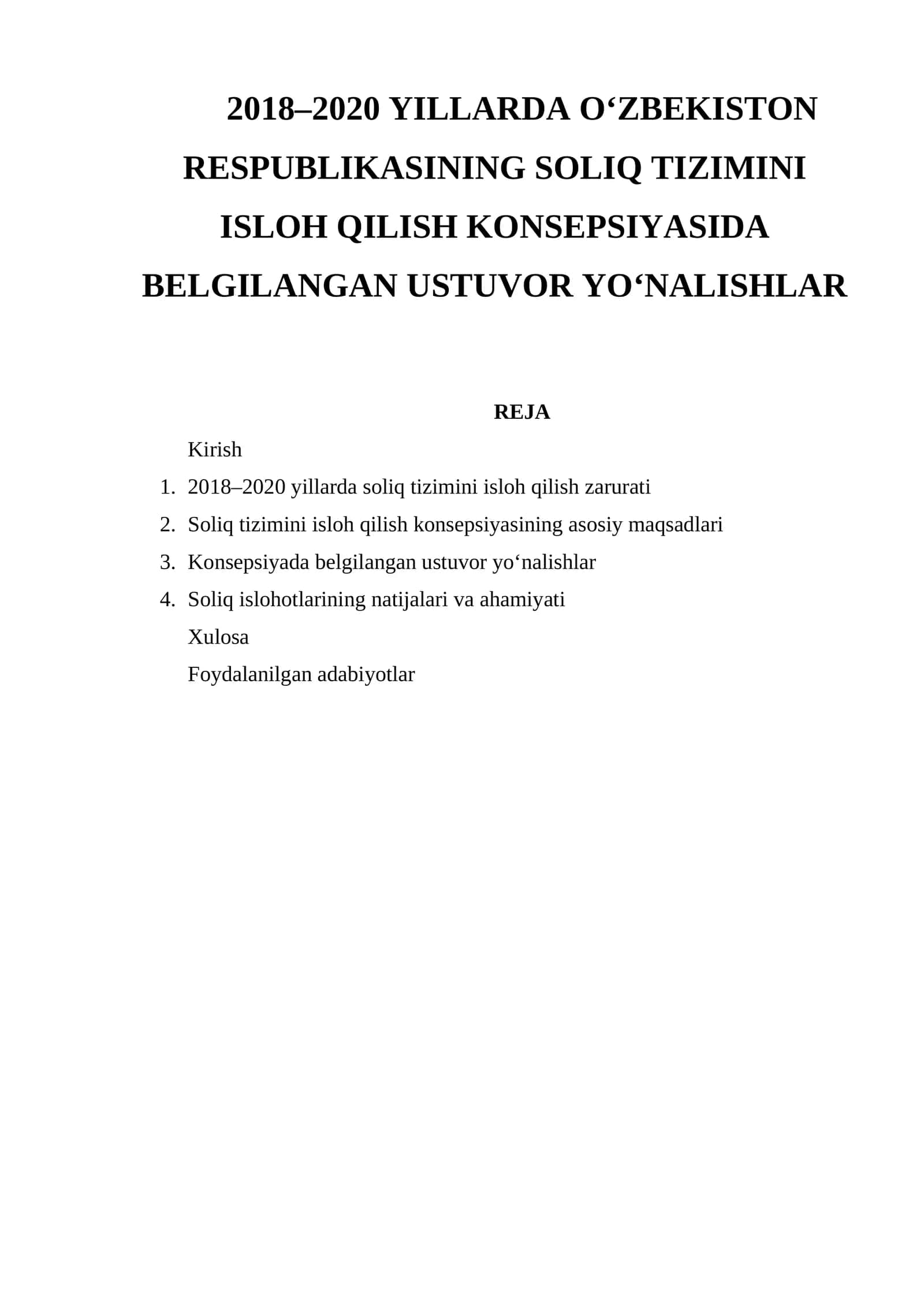 Soliq Tizimini Ishloh Qilish Konsepsiyasi 1