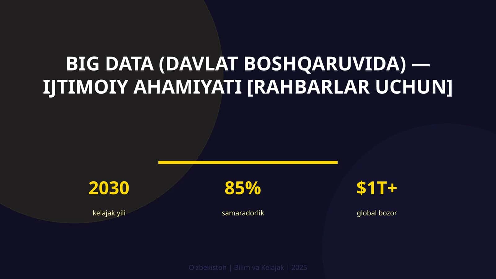 BIG DATA (DAVLAT BOSHQARUVIDA) — IJTIMOIY AHAMIYATI [RAHBARLAR UCHUN] 1