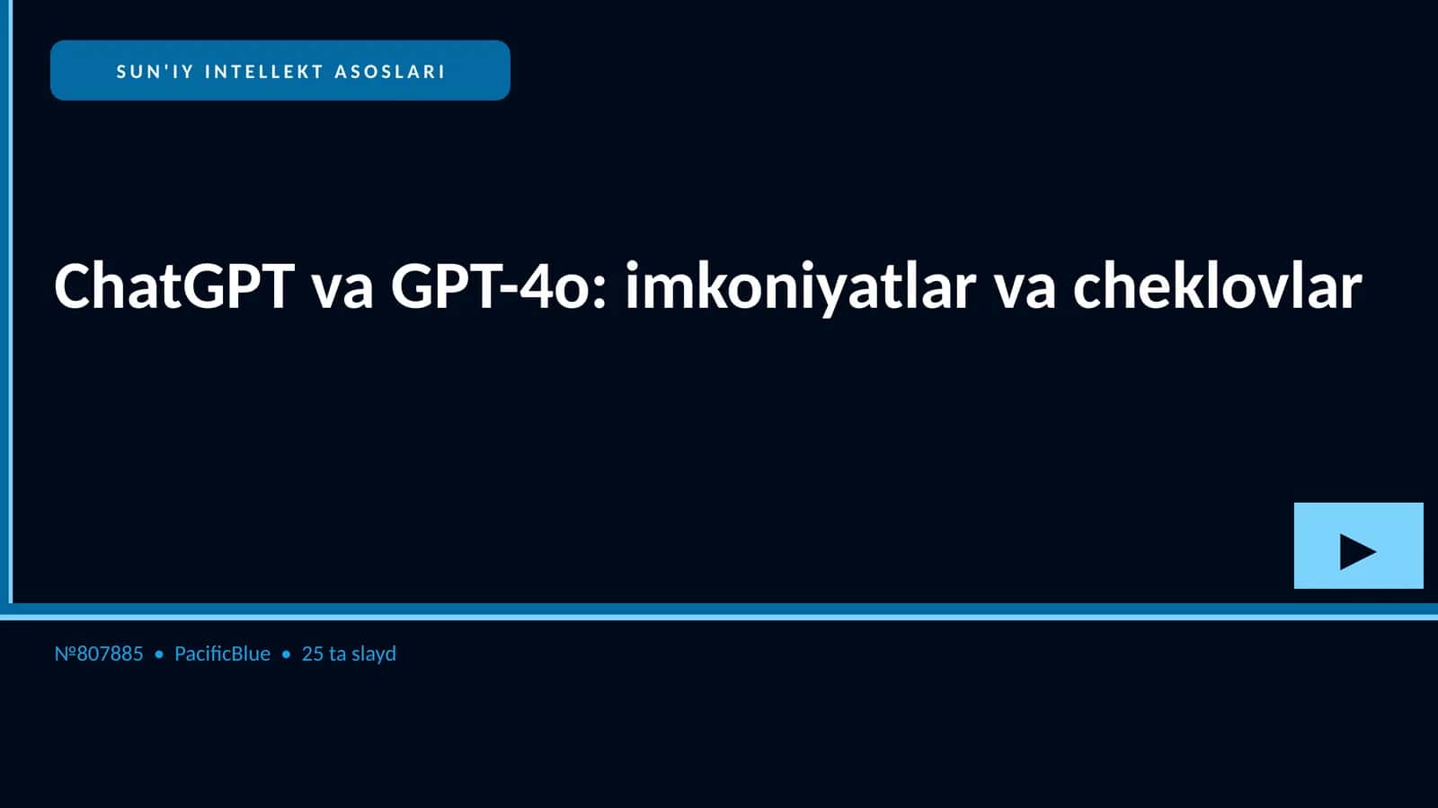 SUN'IY INTELLEKT ASOSLARI 1