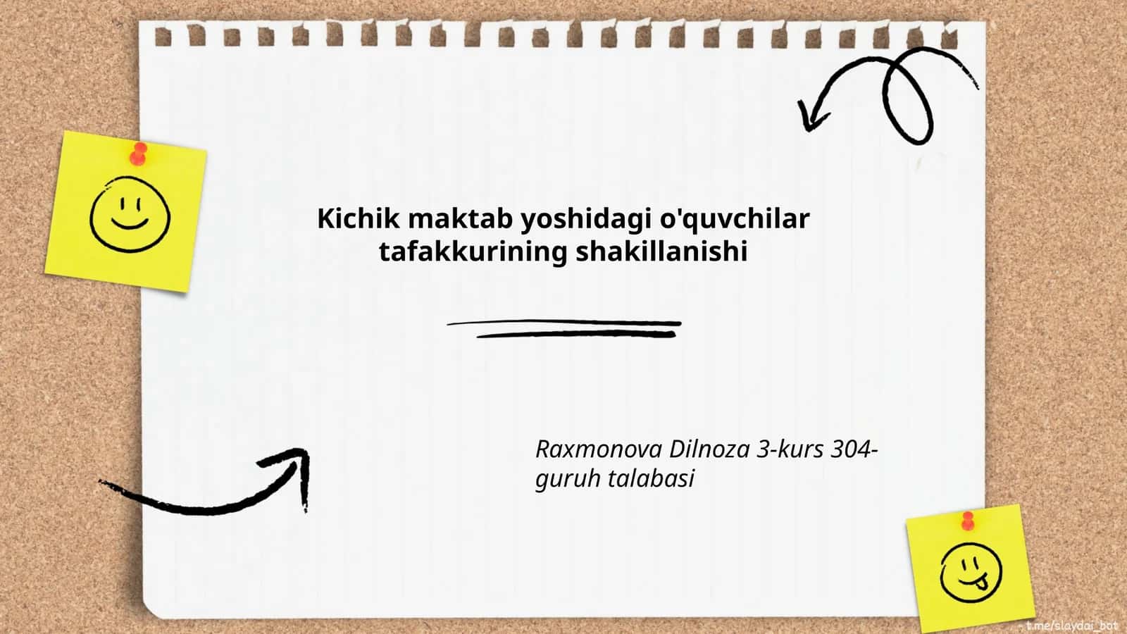 Kichik maktab yoshidagi o'quvchilar tafakkurining shakillanishi 1