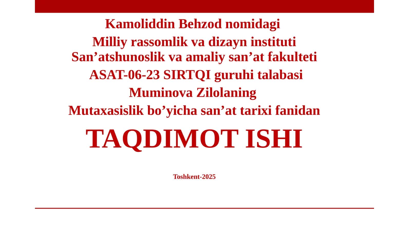 BADIIY NAQQOSHLIK 1