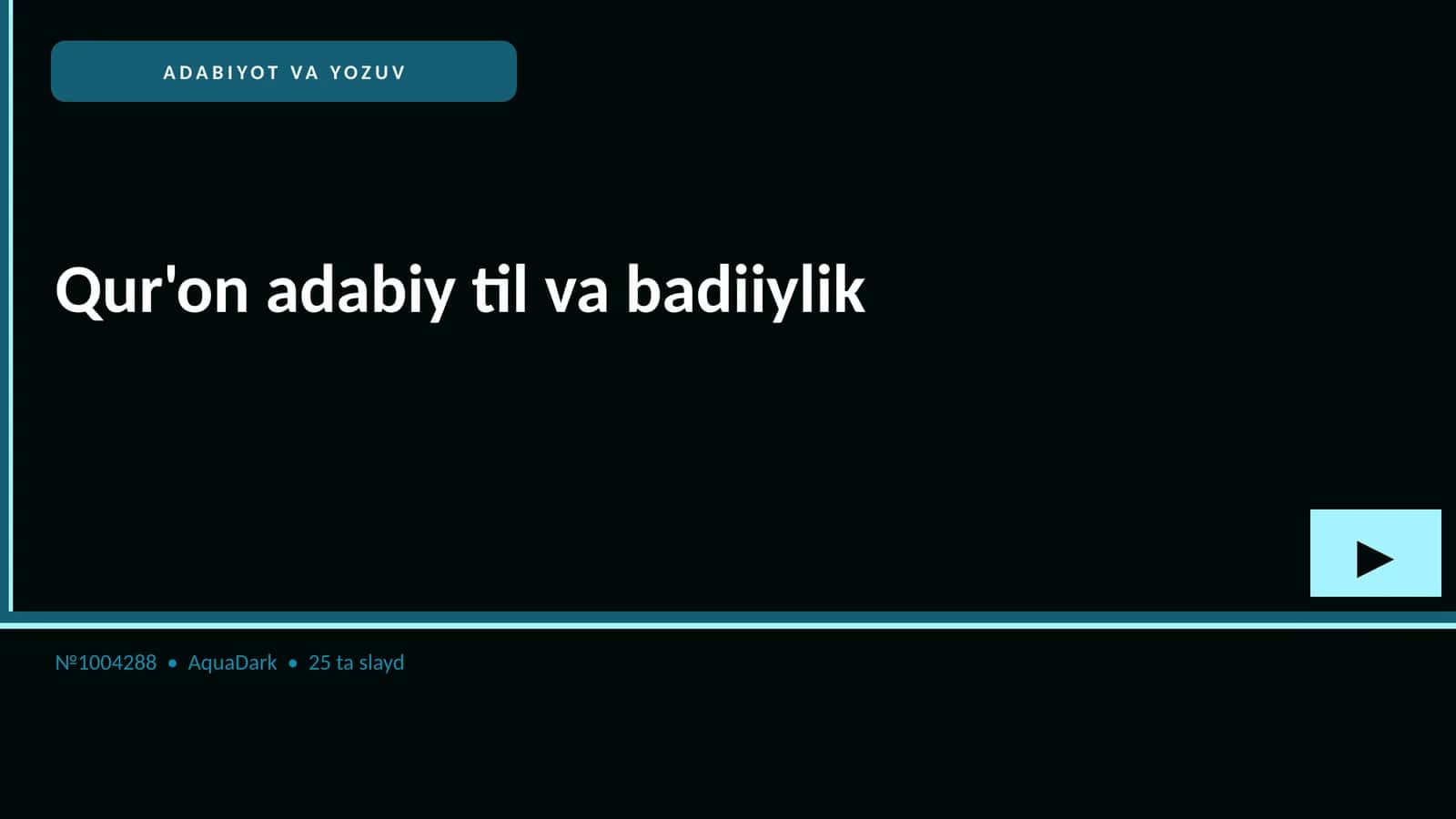 Qur'on adabiy til va badiiylik 1