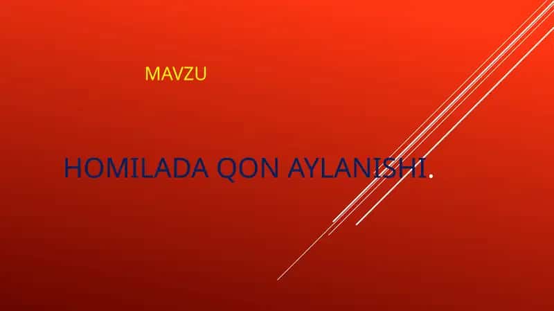 Homilada qonaylanishi 1