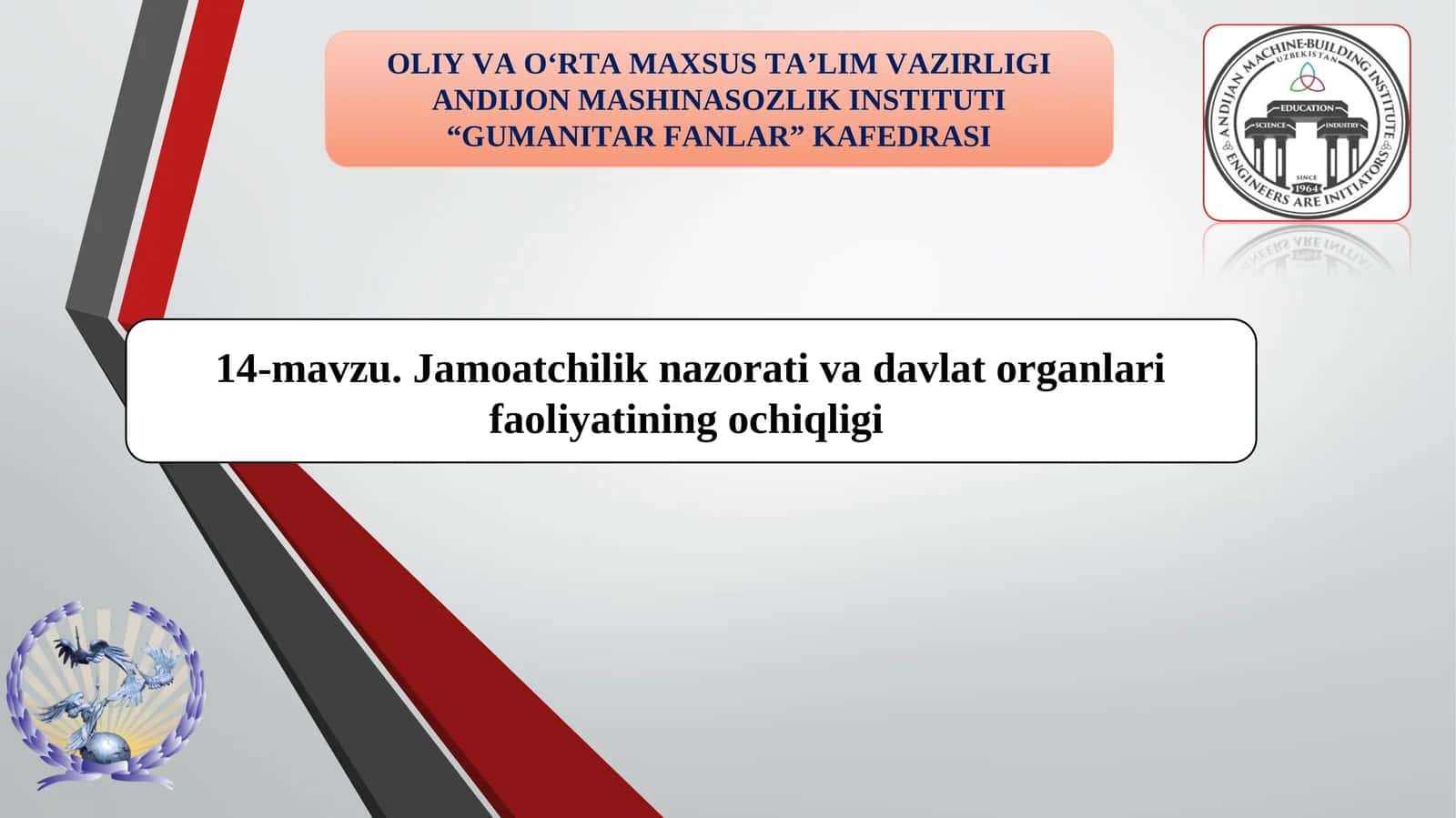 Jamoatchilik nazorati va davlat organlari faoliyatining ochiqligi 1