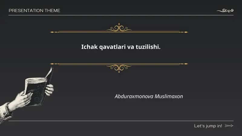 Ichak qavatlari va tuzilishi 1