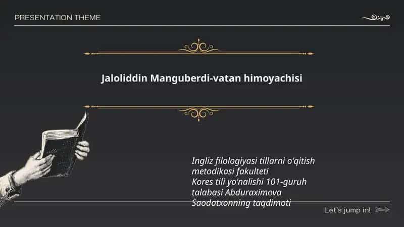 Kores tili yoʻnalishi 101-guruh talabasi Abduraximova Saodatxonning taqdimoti 1