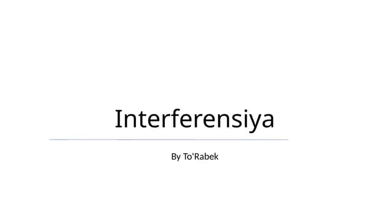 Interferentsiya 1