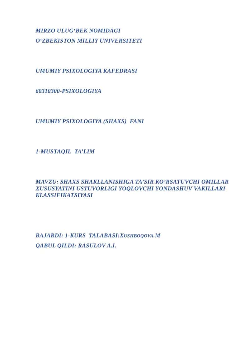SHAXS PSIXOLOGIYASI HAQIDA GLOSSARIY 1