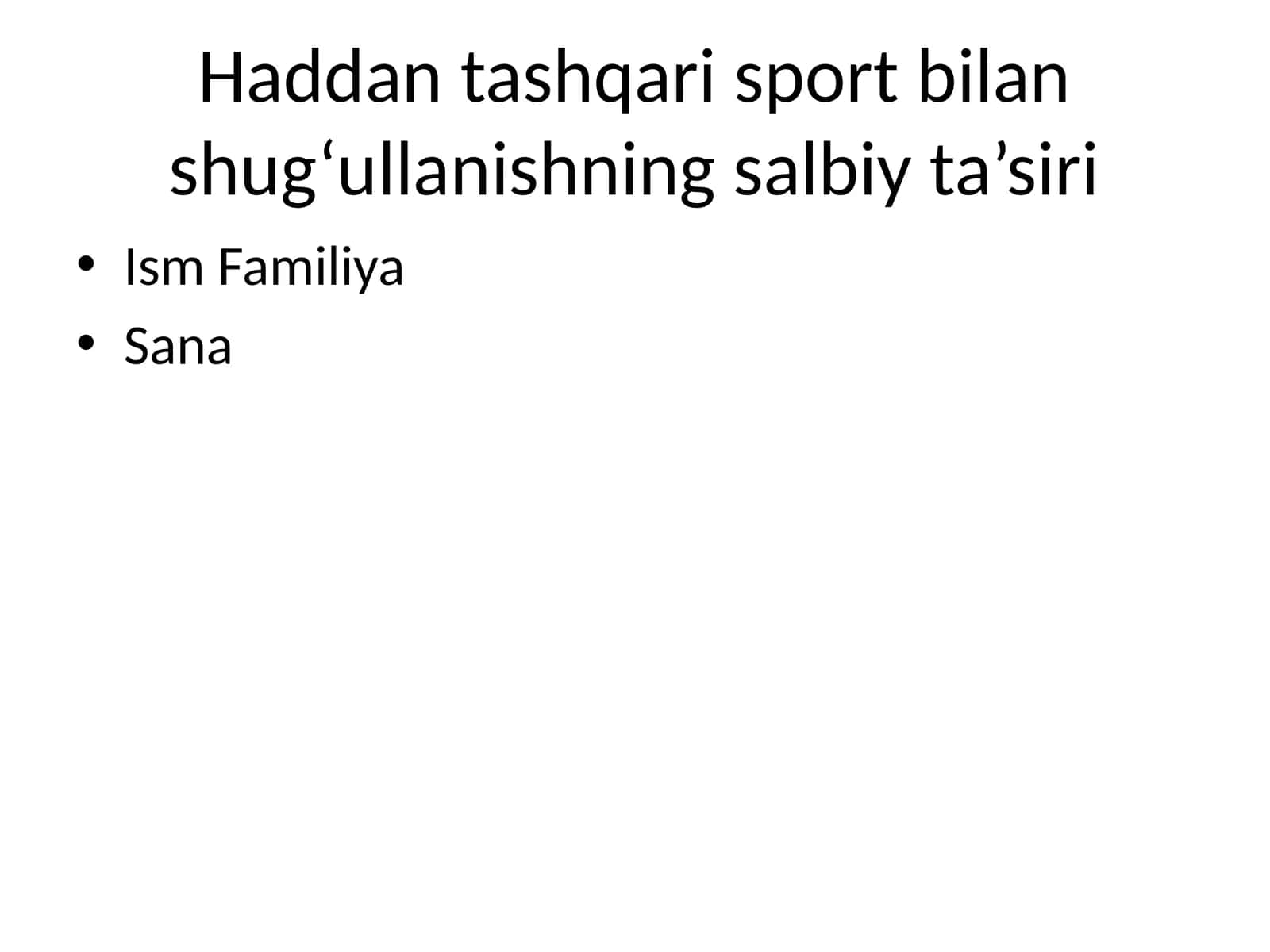 Haddan tashqari sport bilan shug‘ullanishning salbiy ta’siri 1