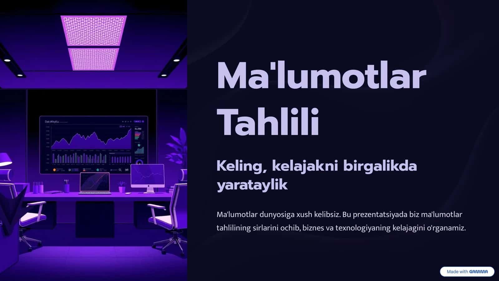 Ma'lumotlar Tahlili 1