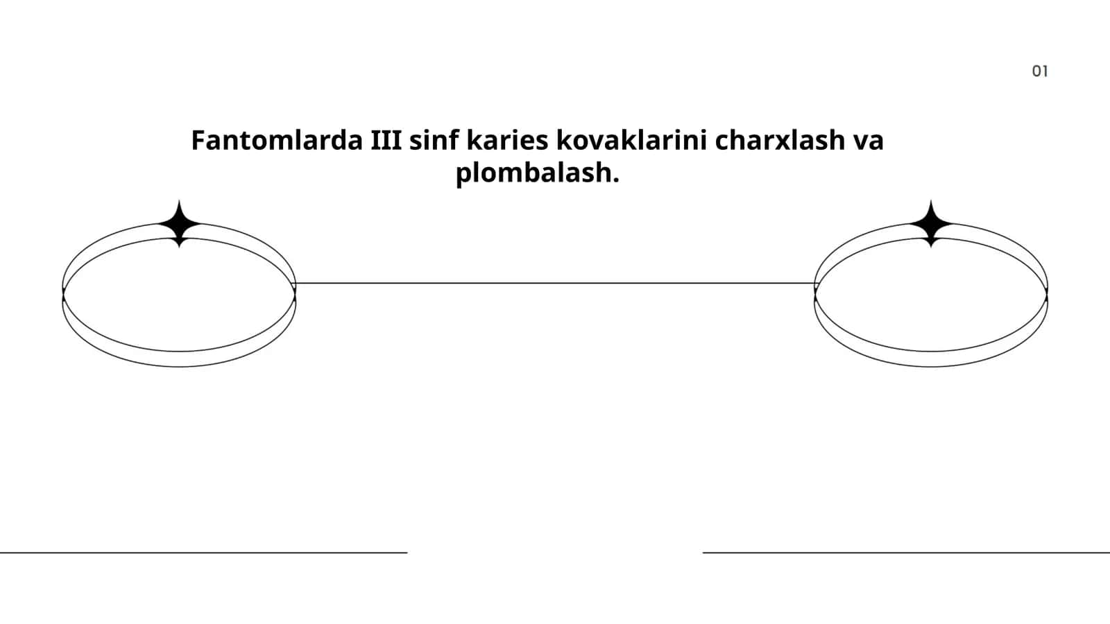 Fantomlarda III sinf karies kovaklarini charxlash va plombalash 1