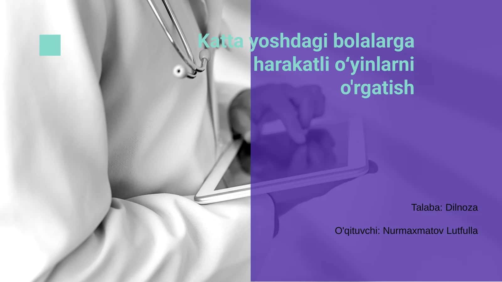 Harakatli oʻyinlarni o'rgatish 1