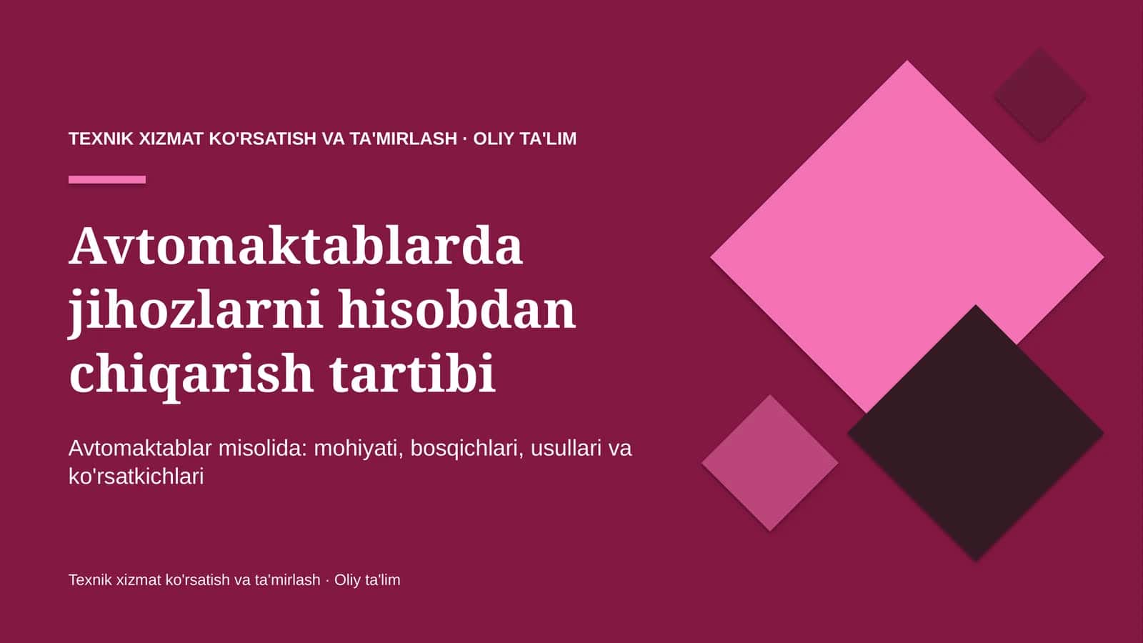 Avtomaktablarda jihozlarni hisobdan chiqarish tartibi 1