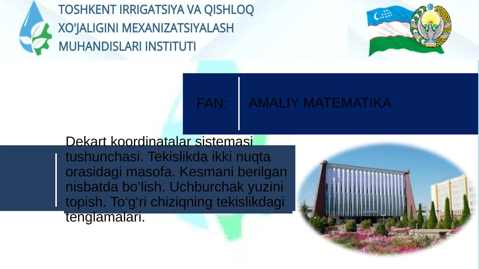 Dekart koordinatalar sistema 1