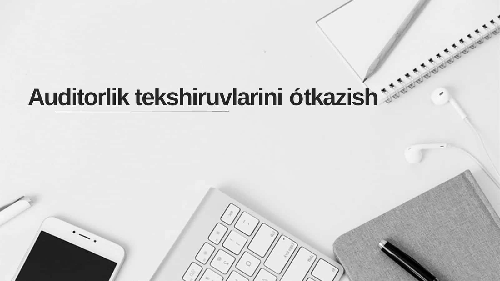 Auditorlik tekshiruvlarini o'tkazish 1