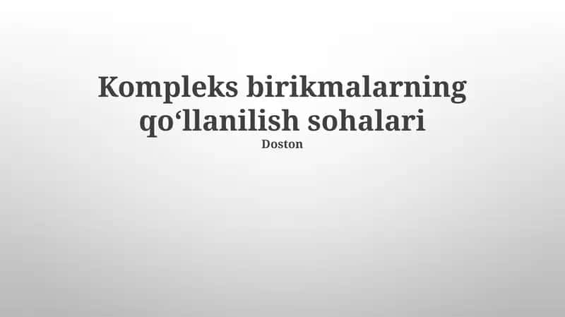 Kompleks birikmalarning tibbiyotda qo'llanilishi 1