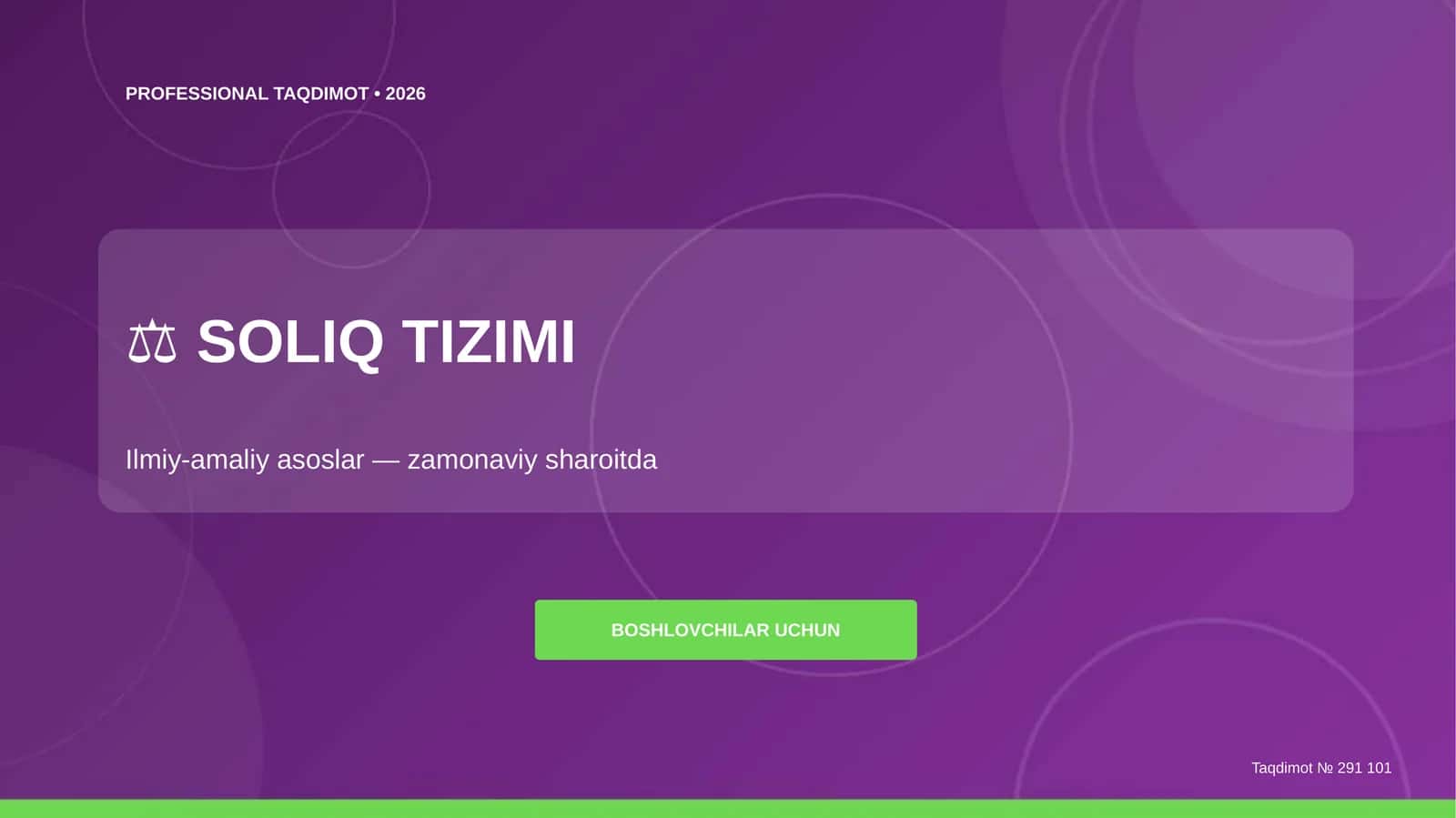 PROFESSIONAL TAQDIMOT • 2026 1