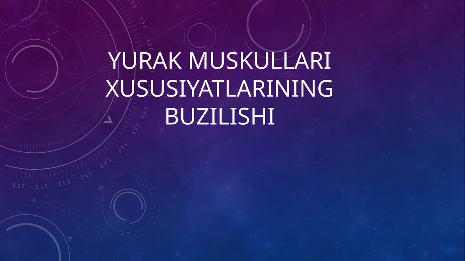 Yurak muskulining xususiyatlari 1