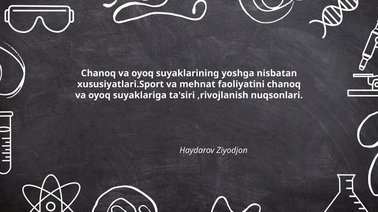 Chanoq va oyoq suyaklarining yoshga nisbatan xususiyatlari 1