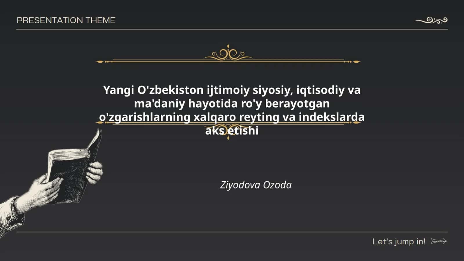 Yangi O'zbekistonning iqtisodiy erkinlik reytingi 1