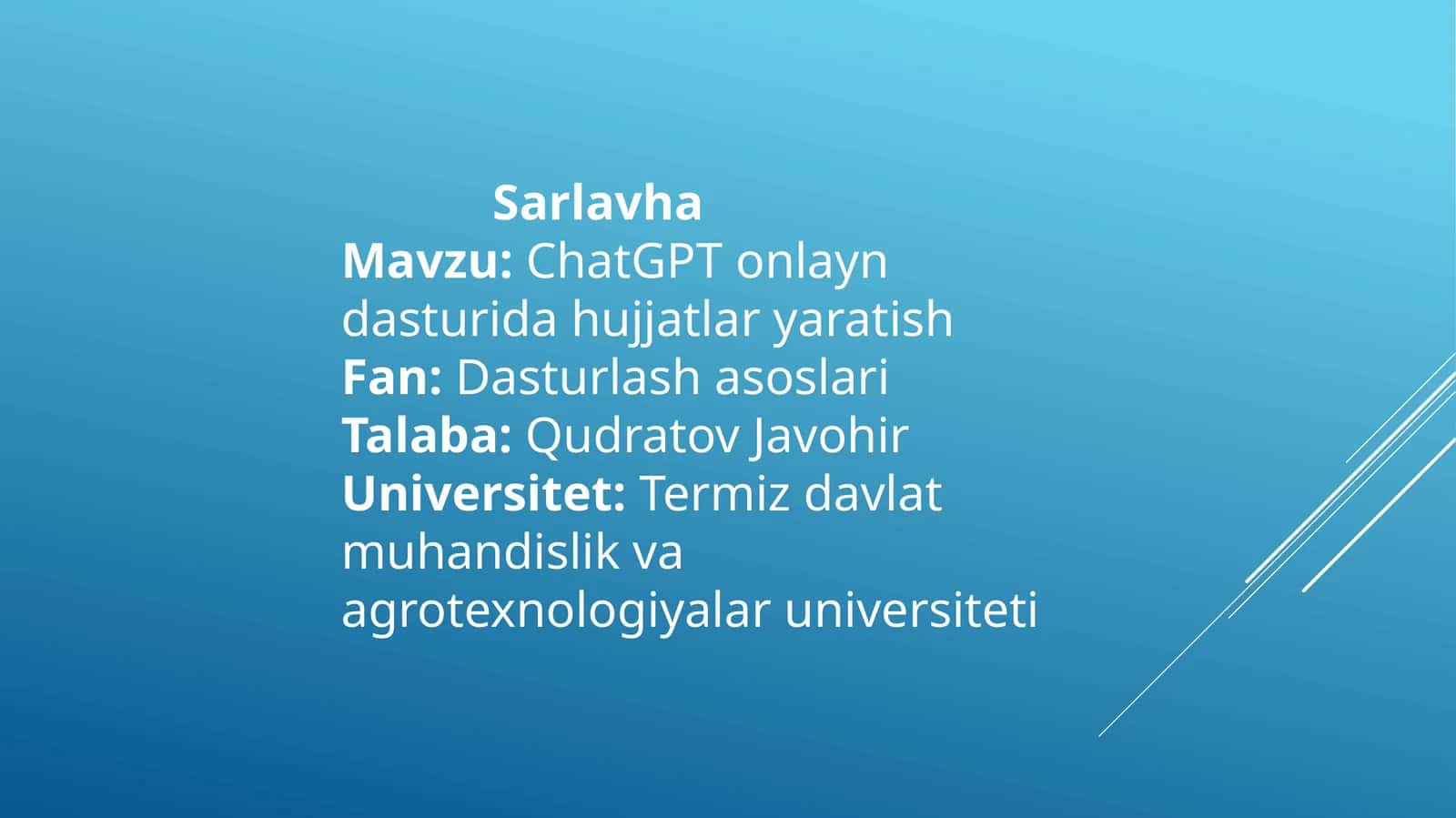 ChatGPT onlayn dastur 1