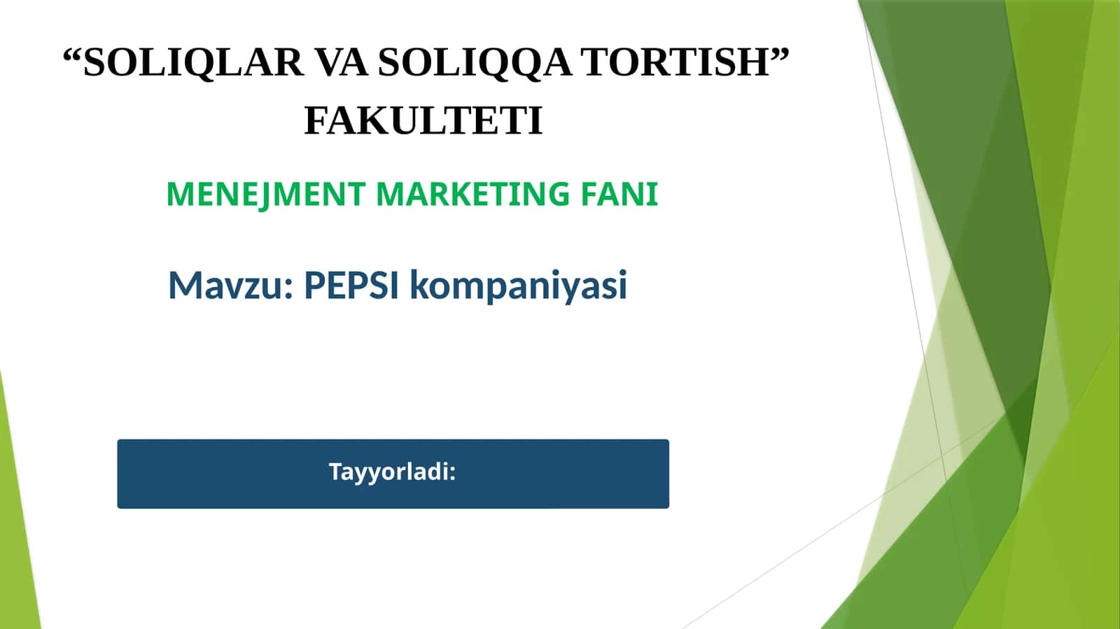 PEPSI kompaniyasi 1