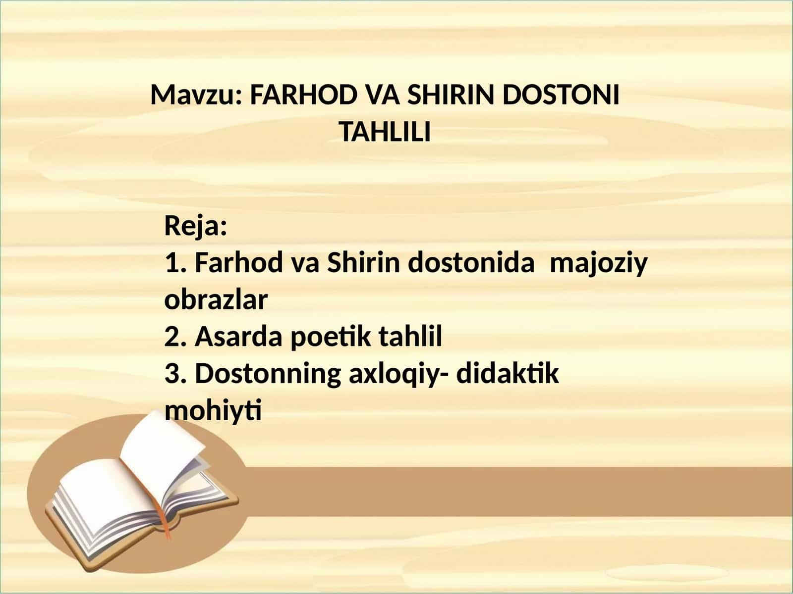 FARHOD VA SHIRIN DOSTONI TAHLILI 1