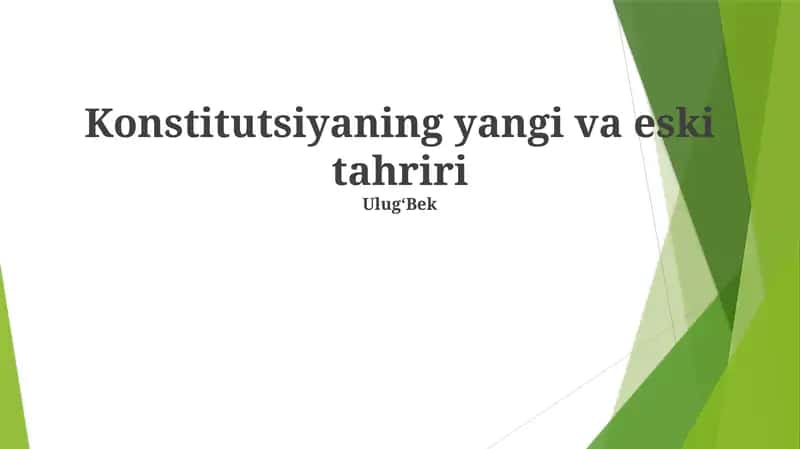 Konstitutsiyaning yangi va eski tahriri 1