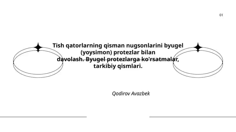 Byugel (yoysimon) protezlar 1