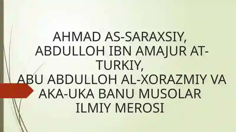 Ahmad as-Saraxsiy