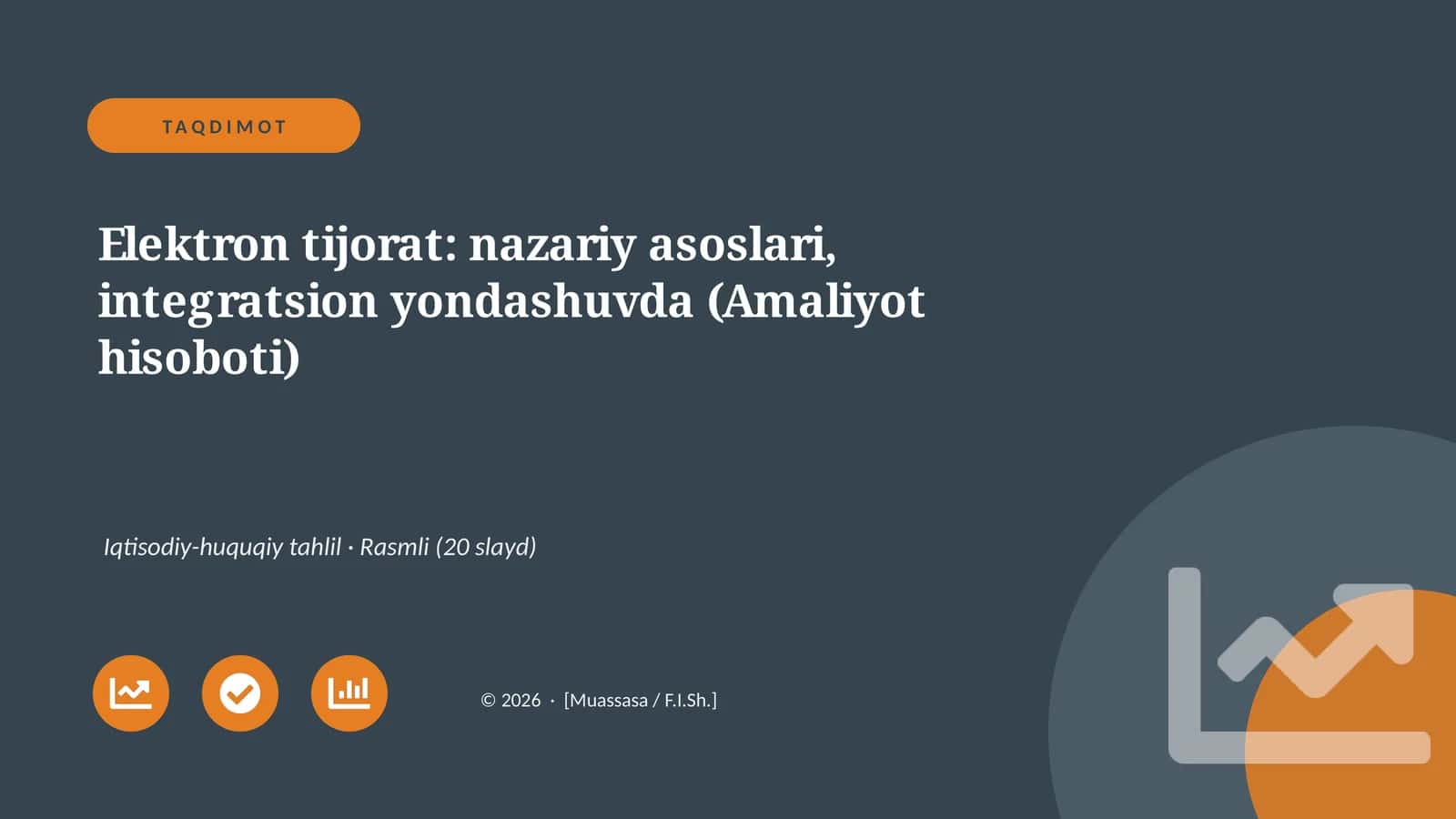 Elektron tijorat: nazariy asoslari, integratsion yondashuvda (Amaliyot hisoboti) 1