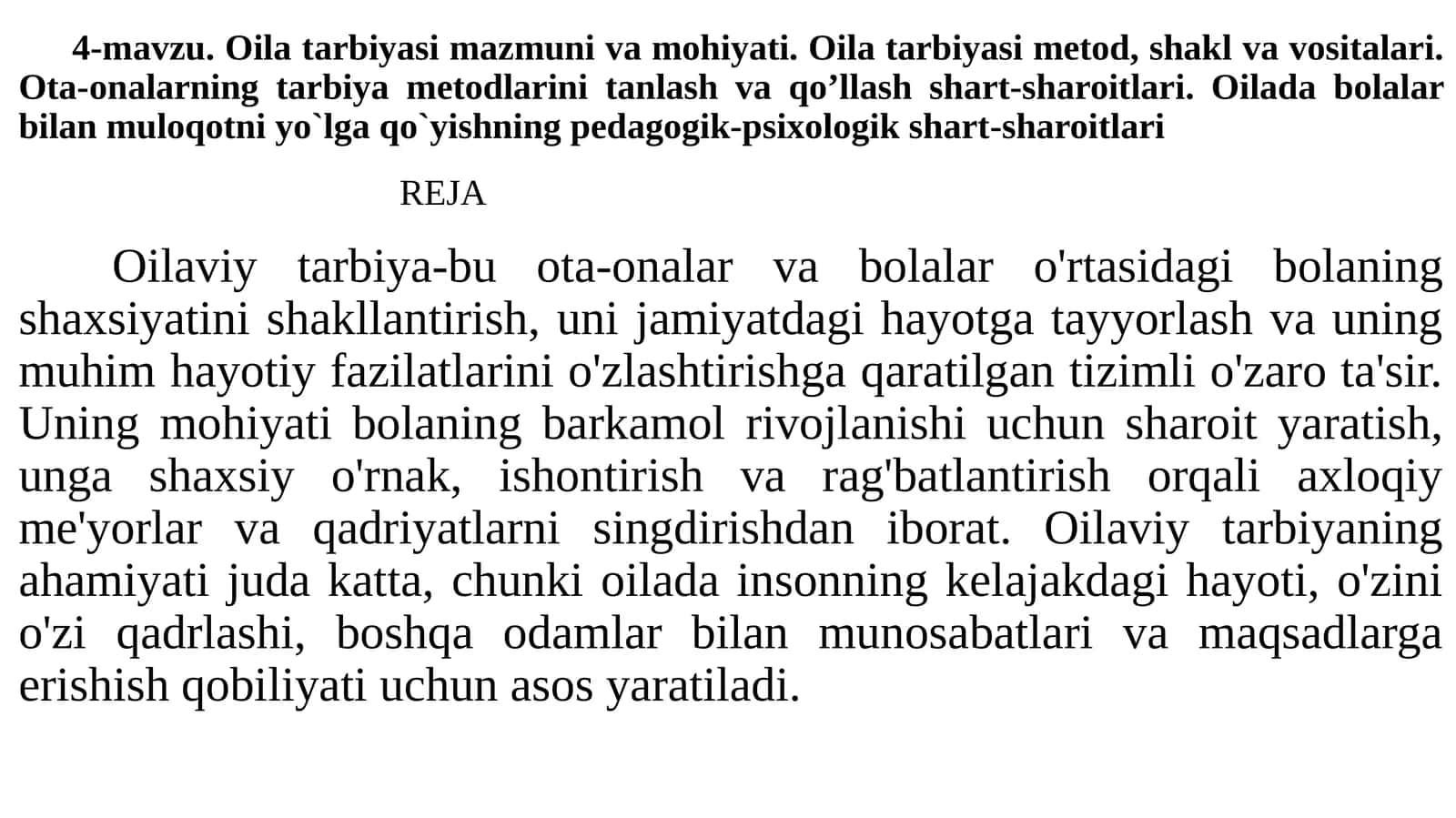 Oilatarbiyasimazmuniva mohiyati 1