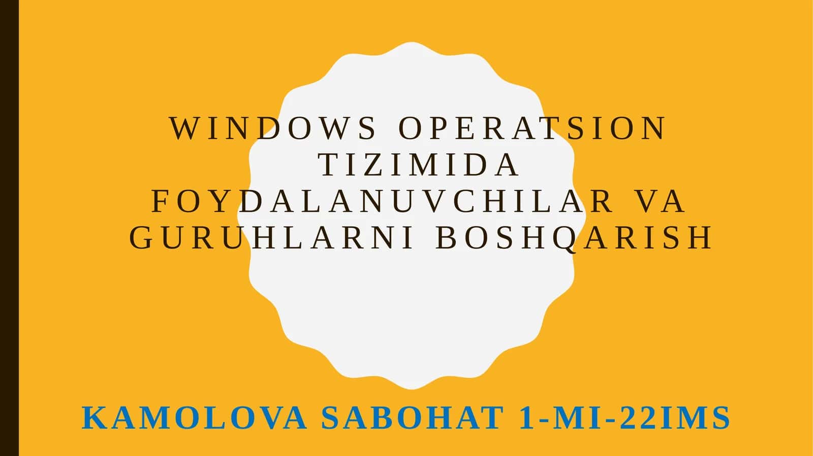 Windows operaatsion tizimida foydalanuvchilar va guruhlarni boshqarish 1
