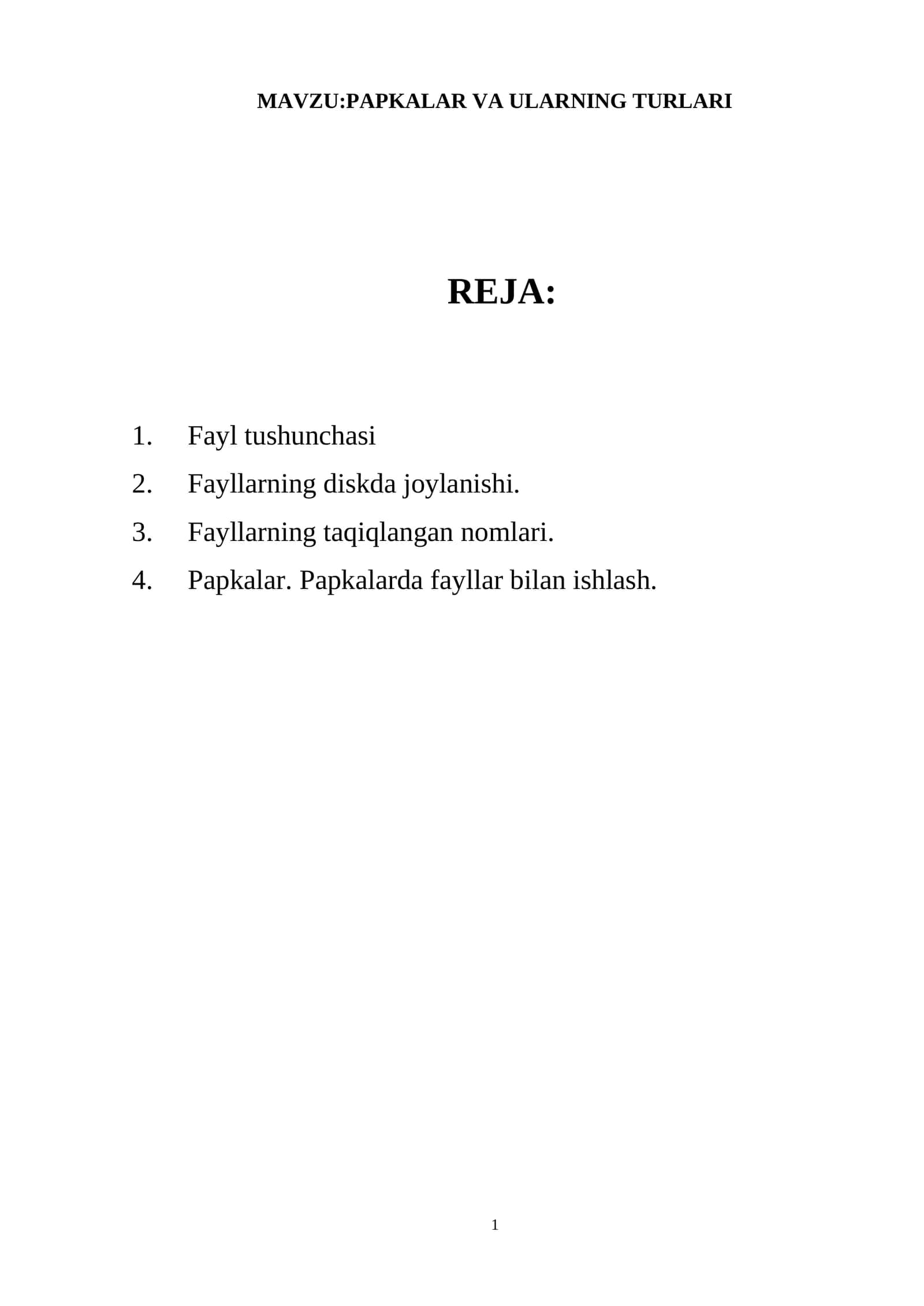 PAPKALAR VA ULARNING TURLARI 1