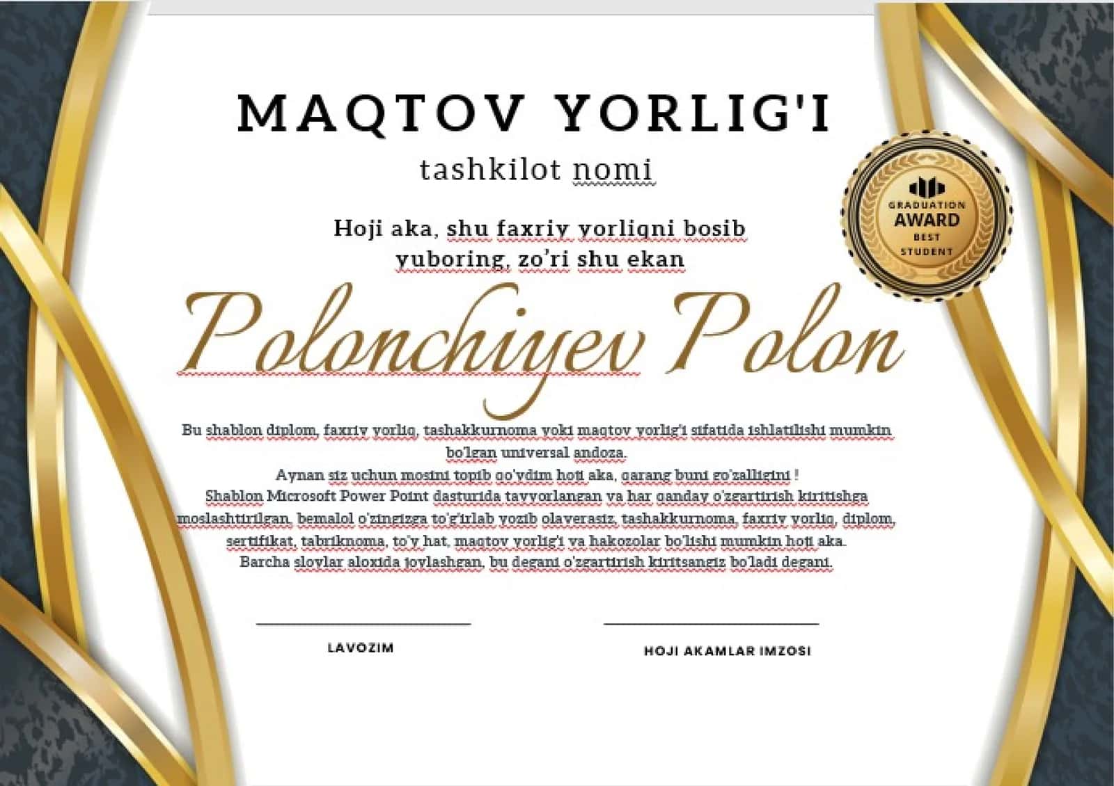 Maqtov yorliq 1