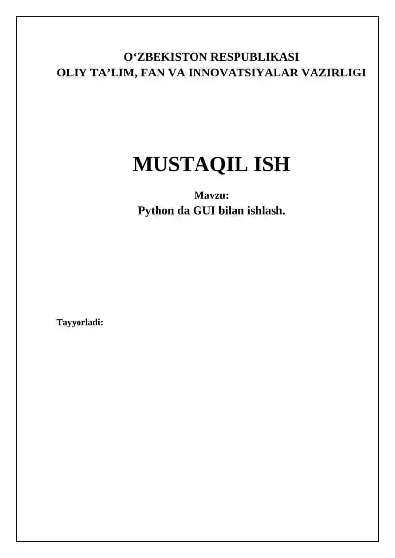 GUI tushunchasi va Python GUI kutubxonalari 1