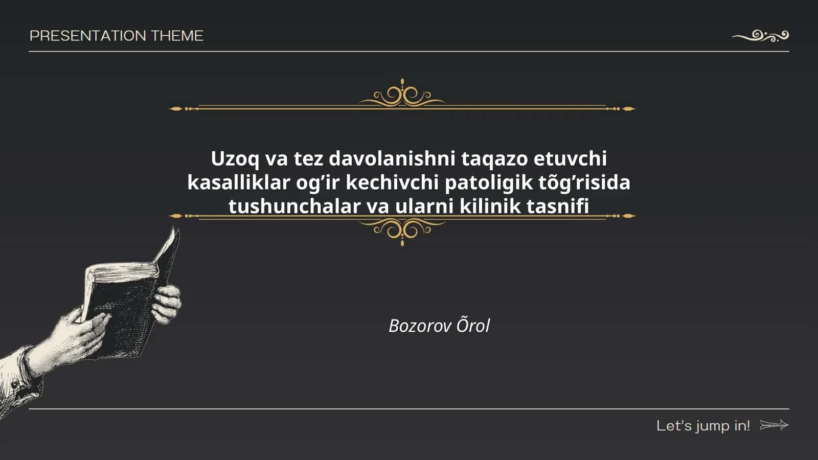 Uzoq va tez davolanishni taqazo etuvchi kasalliklar og’ir kechivchi patoligik tõg’risida tushunchalar va ularni kilinik tasnifi 1